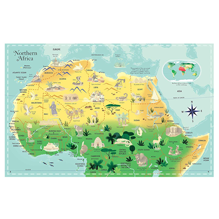 Sticker Picture Atlas World