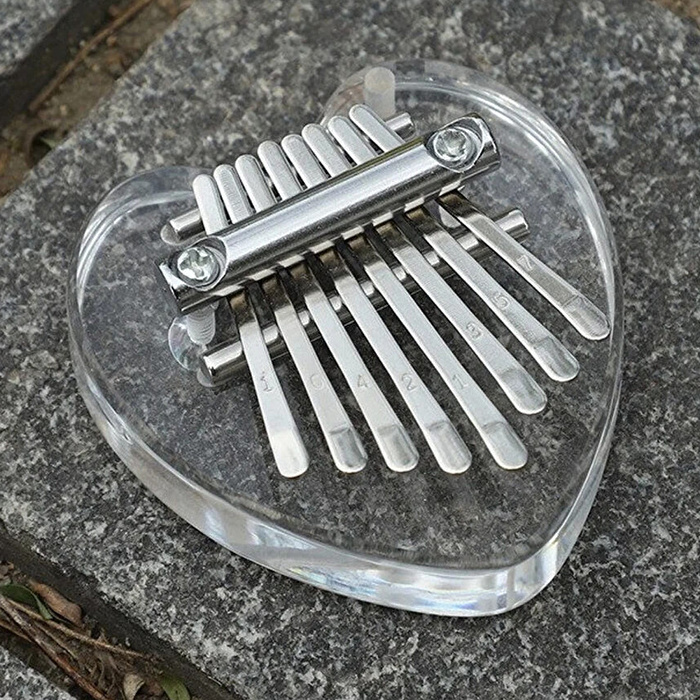 YOGIXO Mini Kalimba 8 Notalı - Akrilik Kalp