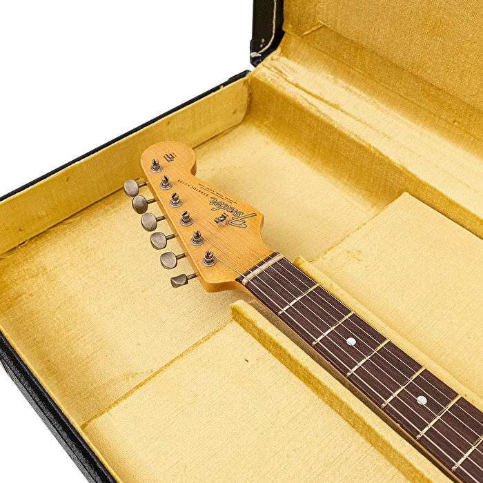 Fender Custom Shop 1961 Stratocaster Heavy Relic Black Super Faded Aged 3 Ton Sunburst Elektro Gitar