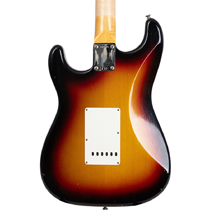Fender Custom Shop 1961 Stratocaster Heavy Relic Black Super Faded Aged 3 Ton Sunburst Elektro Gitar