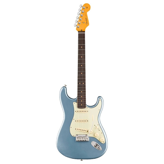 Fender American Ultra Luxe Vintage 60s Stratocaster Gülağacı Klavye Ice Blue Metallic Elektro Gitar