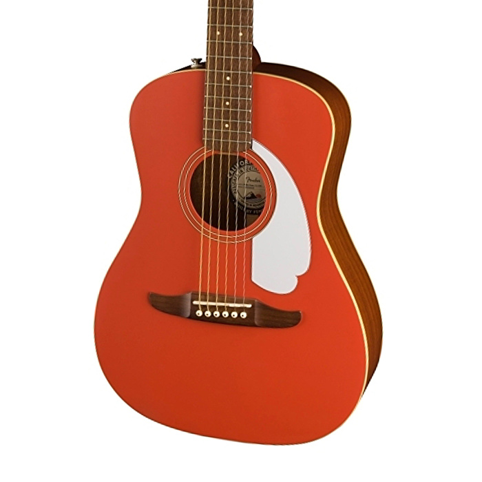 Fender Malibu Player Ceviz Klavye WPG Fiesta Red Elektro Akustik Gitar