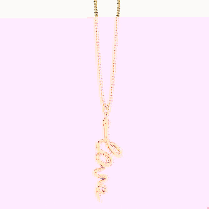 CHOCLI 18 Ayar Altın Kaplama Love Snake Kolye