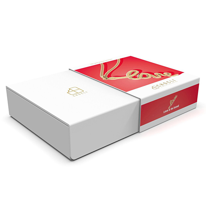 CHOCLI 18 Ayar Altın Kaplama Love Snake Kolye