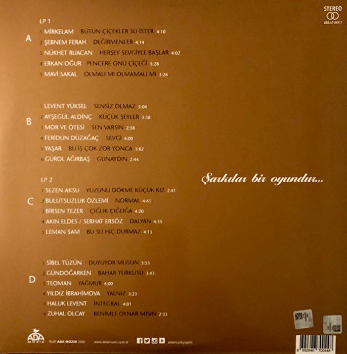 Various – Şarkılar Bir Oyundur (Bülent Ortaçgil İçin Söylenmiş Bülent Ortaçgil Şarkıları)