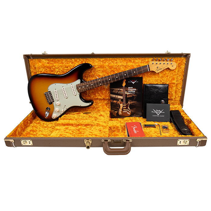 Fender Custom Shop 1960 Stratocaster Gülağacı Klavye New Old Stock 3 Tone Sunburst Elektro Gitar