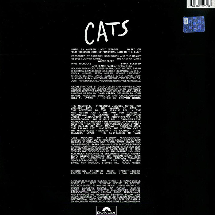 Andrew Lloyd Webber - Cats (Original 1981 London Cast Recording)