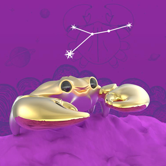 METALMORPHOSE Burç Koleksiyonu Yengeç Anahtarlık / Çanta