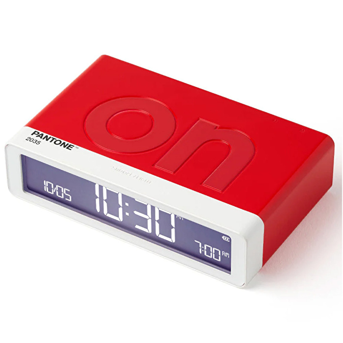 LEXON x Pantone Flip Klasik Şarj Edilebilir Alarm Saat Kırmızı