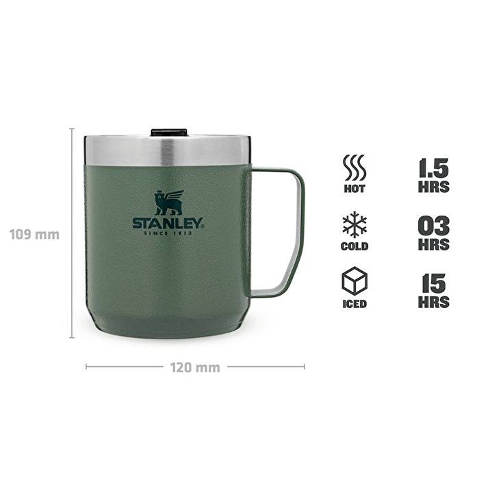 STANLEY 0.35L Classic Mug - Hammertone Green Klasik Kamp Bardağı