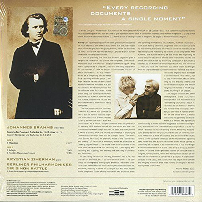 Berliner Philharmoniker, Krystian Zimerman, Simon Rattle - Brahms: Piano Concerto No. 1 (2017 Remaster)
