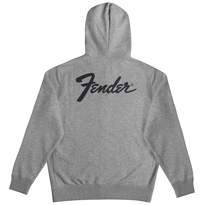 FENDER® Transition Logo Fermuarlı Gri Hoodie