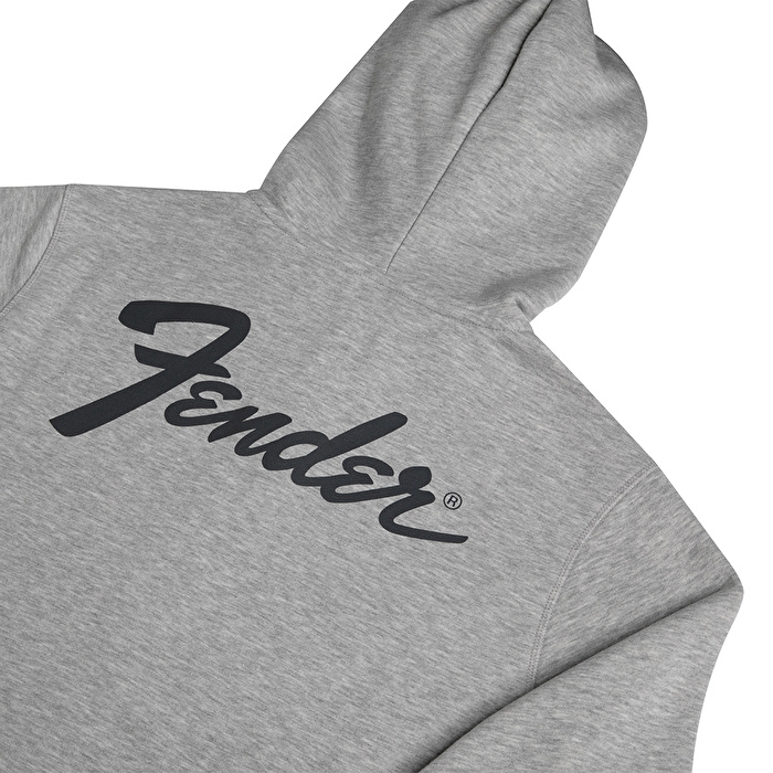 FENDER® Transition Logo Fermuarlı Gri Hoodie