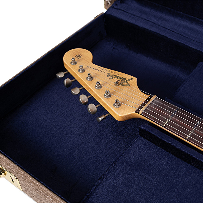 Fender Custom Shop 1964 Stratocaster Journeyman Relic Gülağacı Klavye Aged Olympic White Elektro Gitar