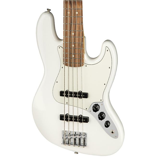 Fender Player Jazz Bass V Pau Ferro Klavye Polar White 5 Telli Bas Gitar