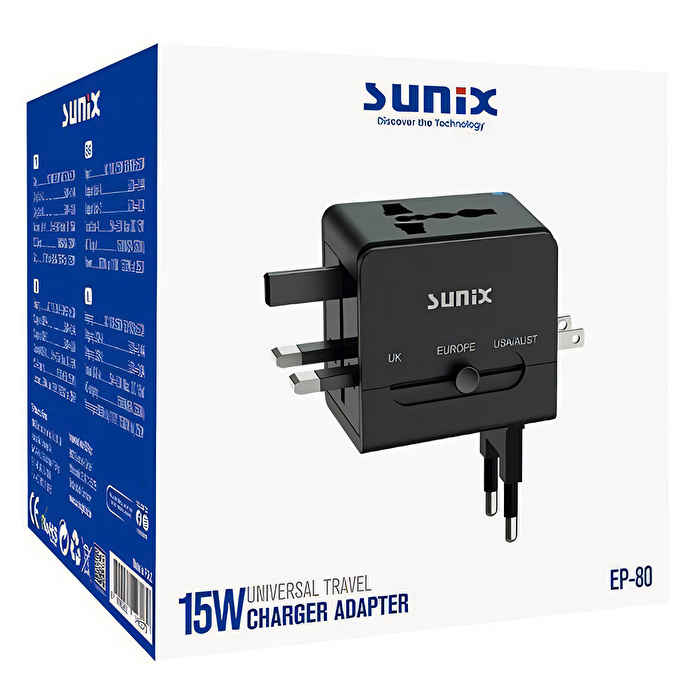 SUNIX 15W Universal Şarj Adaptörü