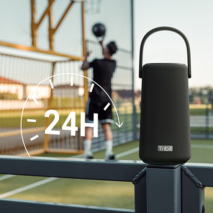 Tribit Stormbox Pro T-BTS31 24W 24 Saat Oynatma Süresi IP67 Su Geçirmez Taşınabilir TWS Bluetooth Hoparlör Siyah