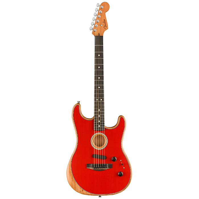 Fender Acoustasonic Stratocaster Abanoz Klavye Dakota Red