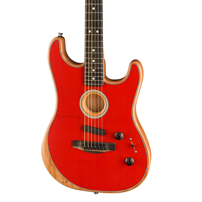 Fender Acoustasonic Stratocaster Abanoz Klavye Dakota Red