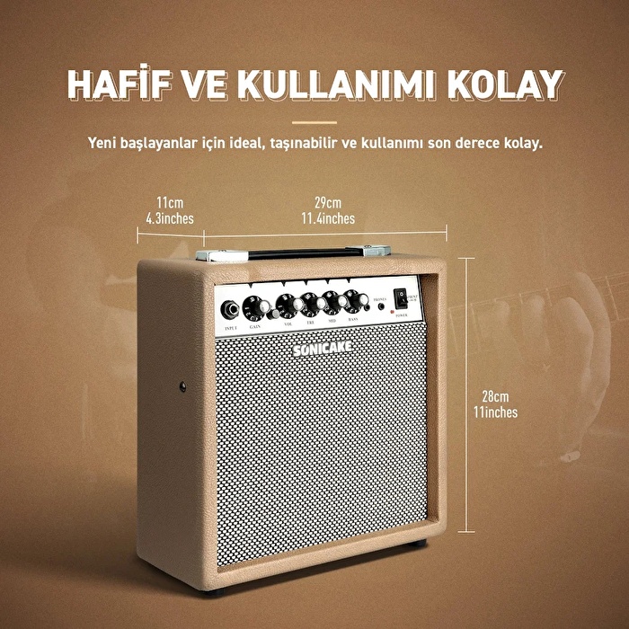 Sonicake Sprint 15W Elektro Gitar Amfisi