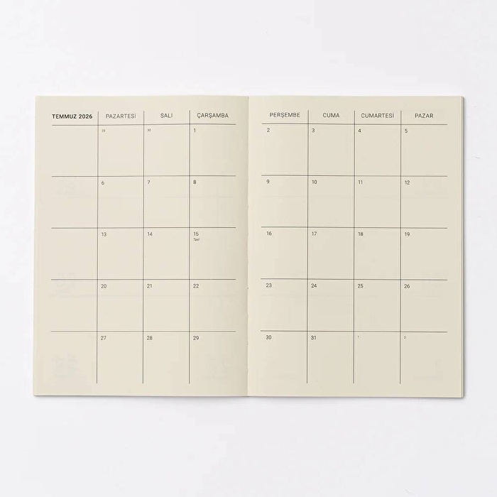 PAPER STREET 2026 Haftalık Ajanda - Geo