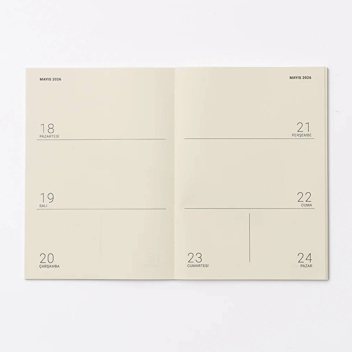 PAPER STREET 2026 Haftalık Ajanda - Geo