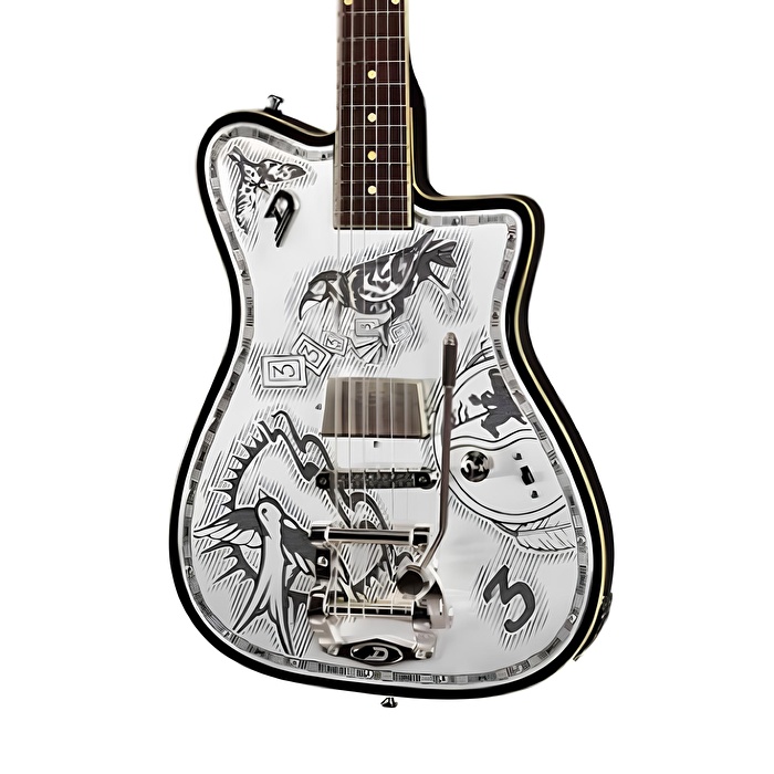 Duesenberg Johnny Depp Black/Aluminium Case Dahil Elektro Gitar