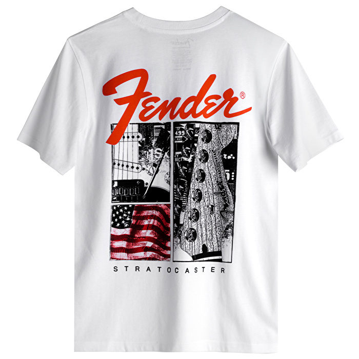 FENDER® Stratocaster Beyaz T-Shirt