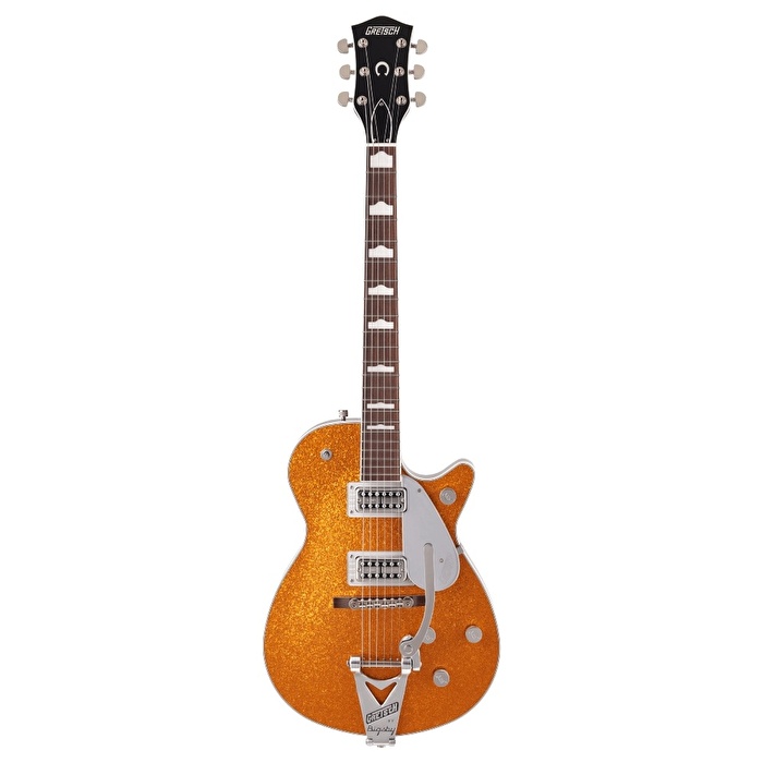 Gretsch G6129T-89 Vintage Select ‘89 Sparkle Jet Bigsby Gülağacı Klavye Gold Sparkle Elektro Gitar
