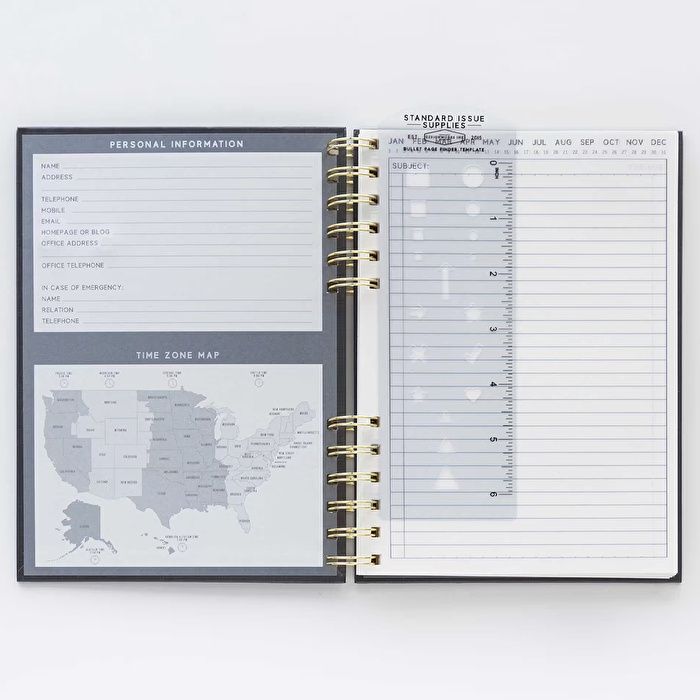 DESIGNWORKS INK Standard Issue Spiralli Defter Siyah