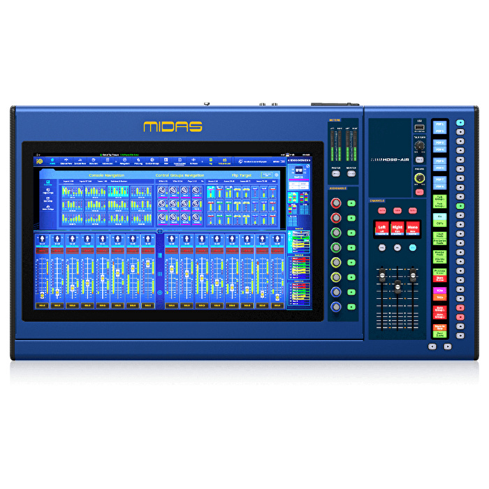 MIDAS HD96-AIR-CC-IP Canlı Müzik İçin Dijital Mikser 144 Giriş-Kanalı, 120 Miks Bus, 96 kHz Sample Rate Ve 21" Dokunmatik Ekran