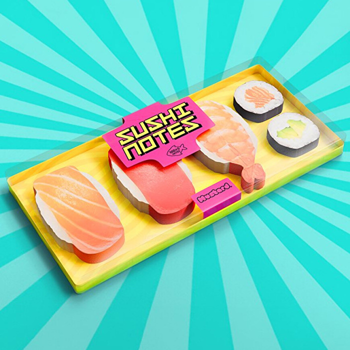 MUSTARD Sushi Bento Sticky Not Kağıdı ve Page Marker Seti