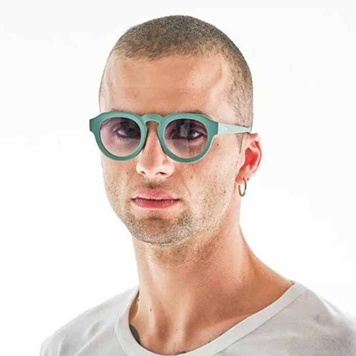 OKKIA Zeno Round Unisex Yeşil Güneş Gözlüğü Siyah Gradyan