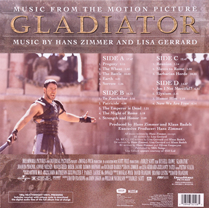 Hans Zimmer And Lisa Gerrard – Gladiator (Music From The Motion Picture)