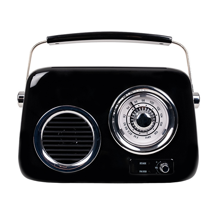 KOZMOS FB-R302-BK Siyah Retro Radyo ve Bluetooth Hoparlör