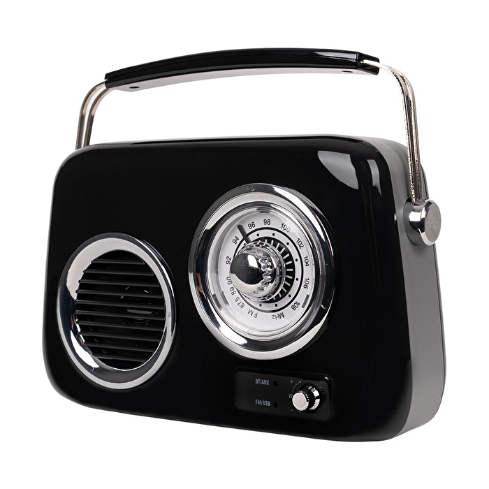 KOZMOS FB-R302-BK Siyah Retro Radyo ve Bluetooth Hoparlör