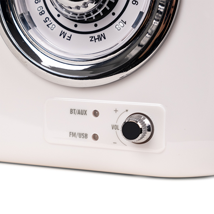 KOZMOS FB-R302-WH Beyaz Retro Radyo ve Bluetooth Hoparlör