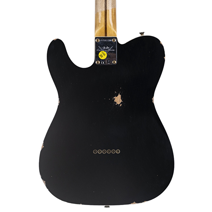 Fender Custom Shop 1959 Telecaster Relic Akçaağaç Klavye Aged Black Elektro Gitar