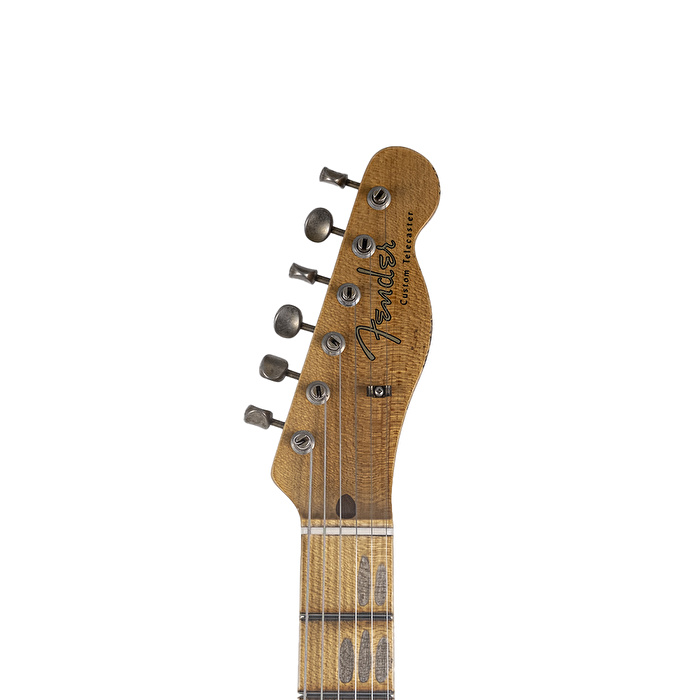 Fender Custom Shop 1959 Telecaster Relic Akçaağaç Klavye Aged Black Elektro Gitar