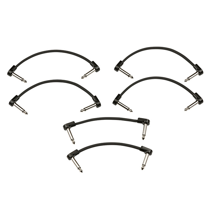 Fender Blockchain Patch Cable Kit Black Extra Small Pedal Ara Kablosu Seti (6 Adet)