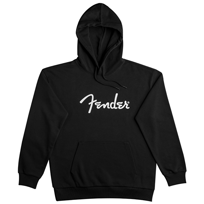 FENDER® Stratocaster Technical Drawing Loose Siyah Hoodie