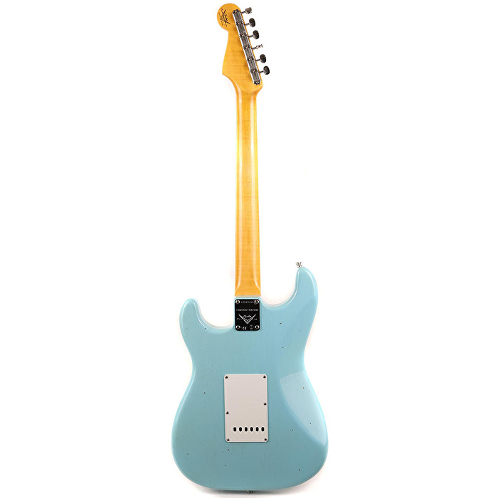 Fender Custom Shop S21 Limited Edition 1964 Stratocaster Journeyman Relic CC Hardware Gülağacı Klavye Aged Daphne Blue Elektro Gitar