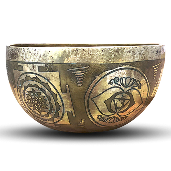 YOGIXO El Yapımı İşlemeli Tibet Kasesi 17 cm