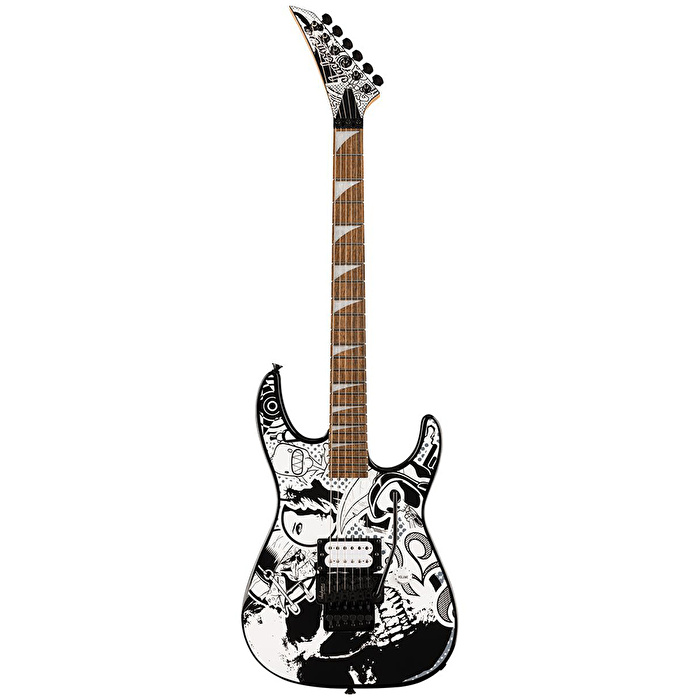 Jackson X Serisi Dinky DK1H Laurel Klavye Skull Kaos Elektro Gitar