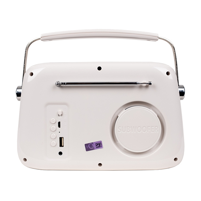 KOZMOS FB-R302-WH Beyaz Retro Radyo ve Bluetooth Hoparlör