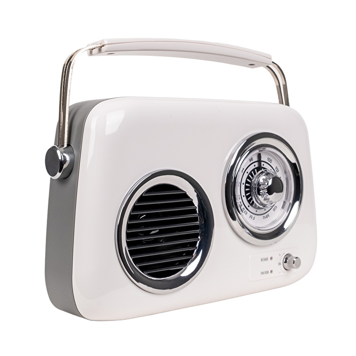 KOZMOS FB-R302-WH Beyaz Retro Radyo ve Bluetooth Hoparlör