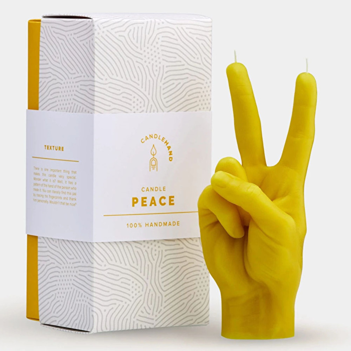 CANDLE HAND Peace Mum Sarı