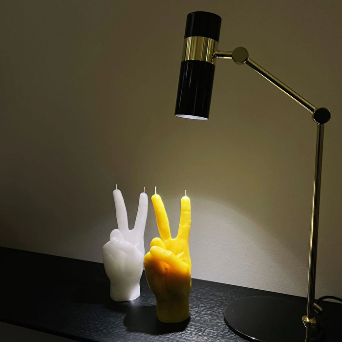 CANDLE HAND Peace Mum Sarı