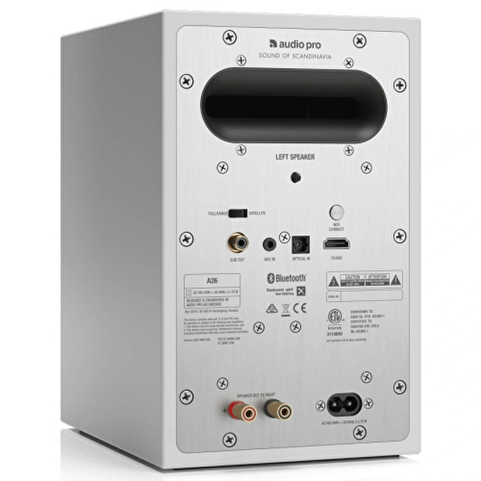 AUDIO PRO A28+SW-10 Beyaz 2+1 Aktif Multiroom Akıllı Ev Hoparlörü Seti