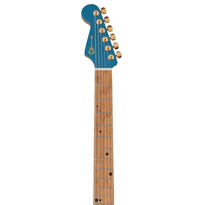 Charvel Angel Vivaldi Pro-Mod DK24-6 Nova Caramelized Akçaağaç Klavye Lucerne Aqua Firemist Elektro Gitar